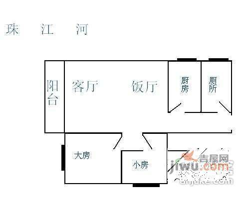 海琴湾2室1厅1卫户型图