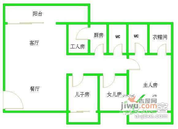 海琴湾4室2厅2卫157㎡户型图