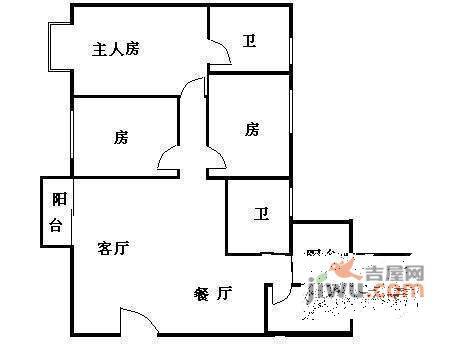 新光城市广场3室2厅2卫101㎡户型图