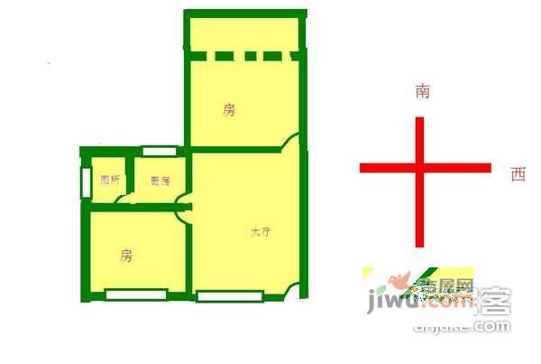 新光城市广场2室2厅1卫户型图