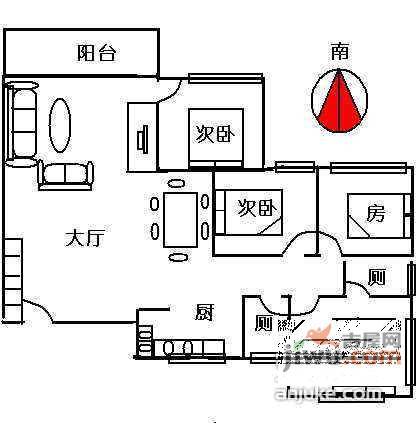 新光城市广场4室2厅2卫139㎡户型图