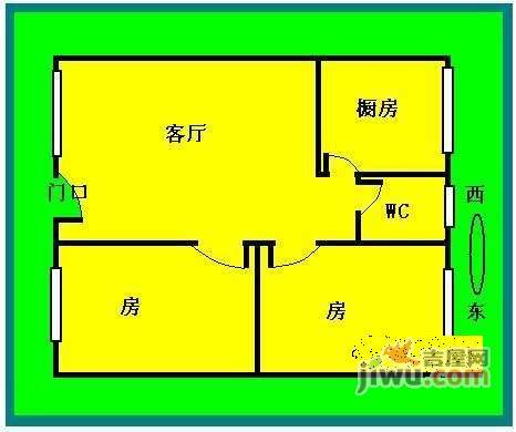 新光城市广场2室1厅1卫50㎡户型图