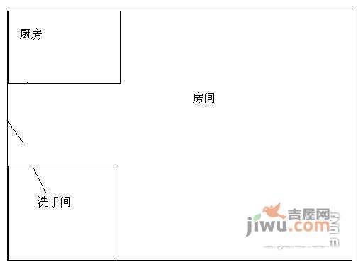 富力史丹尼1室0厅1卫43㎡户型图