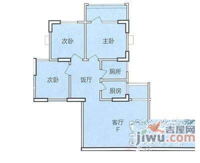 远东大厦3室2厅2卫户型图