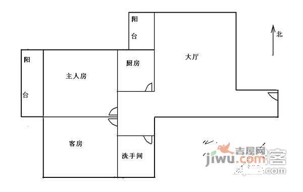 远东大厦2室2厅1卫93㎡户型图