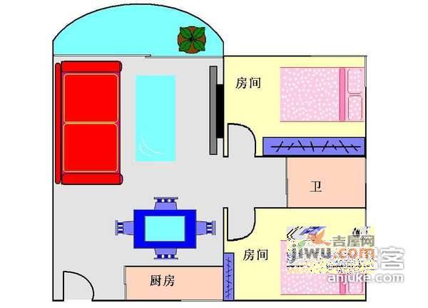 富泽园3室2厅1卫109㎡户型图