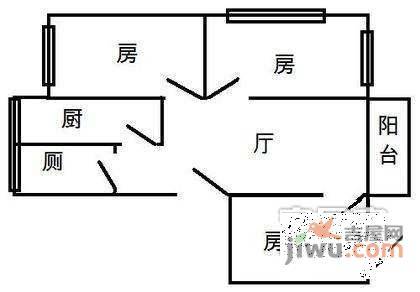 淘金坑住宅小区3室2厅2卫户型图