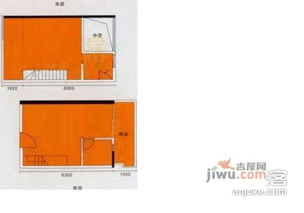 理想青年荟1室1厅1卫48㎡户型图