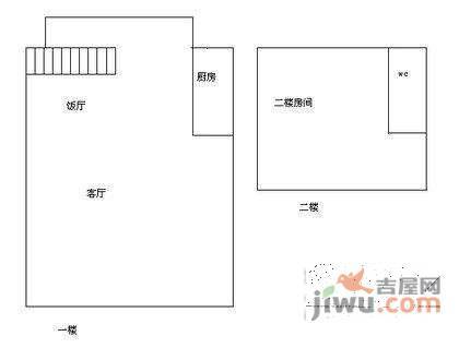 理想青年荟1室2厅1卫64㎡户型图