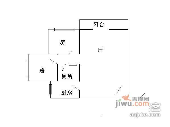 怡雅苑2室2厅1卫98㎡户型图