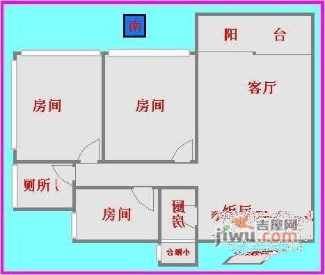 怡雅苑3室2厅1卫108㎡户型图