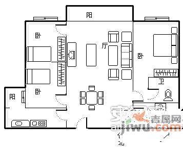 金豪嘉苑3室2厅2卫户型图