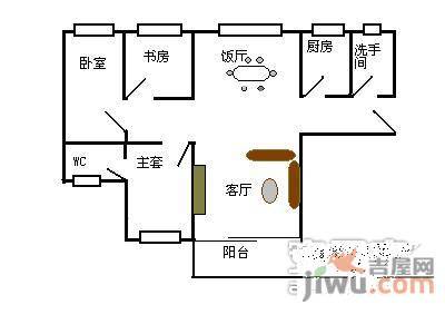 金豪嘉苑3室2厅1卫109㎡户型图