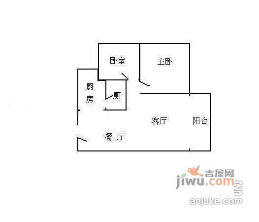 金豪嘉苑2室2厅1卫户型图