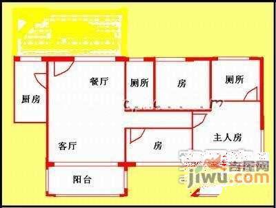 金豪嘉苑3室1厅1卫96㎡户型图