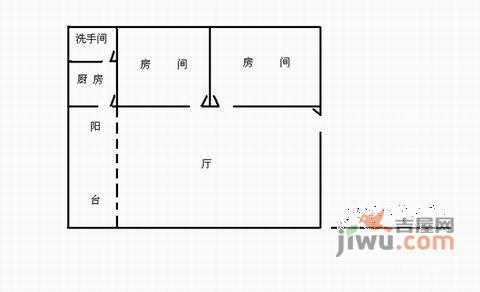 伟诚大厦2室1厅1卫76㎡户型图