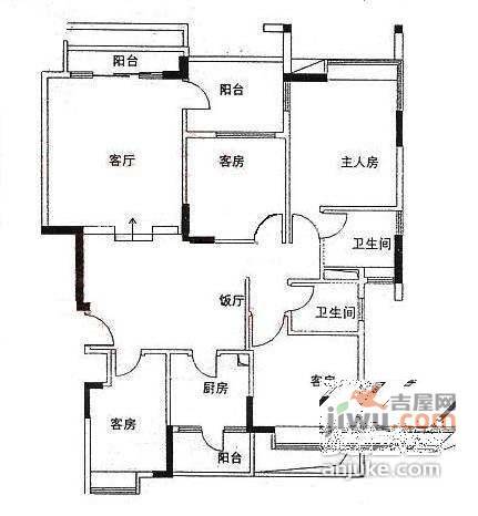 星汇雅苑4室2厅2卫户型图