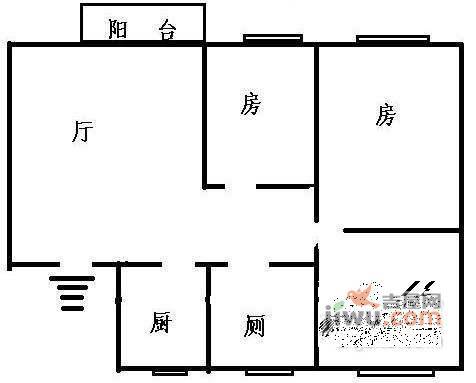 合益小区3室1厅1卫72㎡户型图