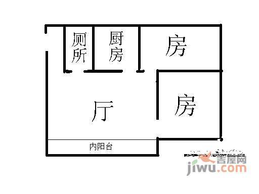 合益小区2室1厅1卫61㎡户型图