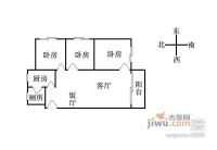 紫林居3室1厅1卫85㎡户型图