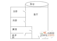 黄埔区东苑2室1厅1卫户型图