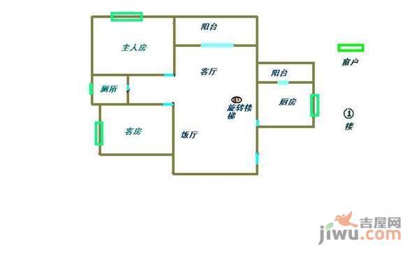 美林湖畔花园4室2厅2卫210㎡户型图