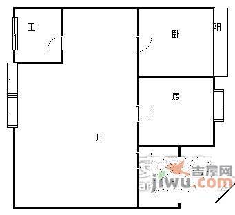 侨诚花园春晓苑2室1厅1卫户型图