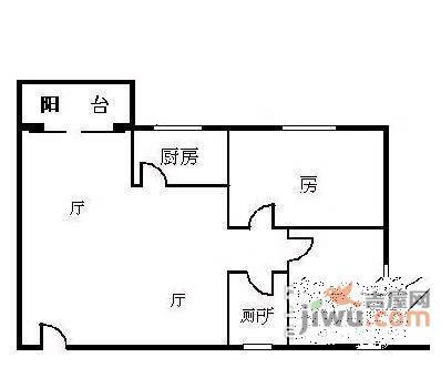 芬芳小区2室1厅1卫72㎡户型图