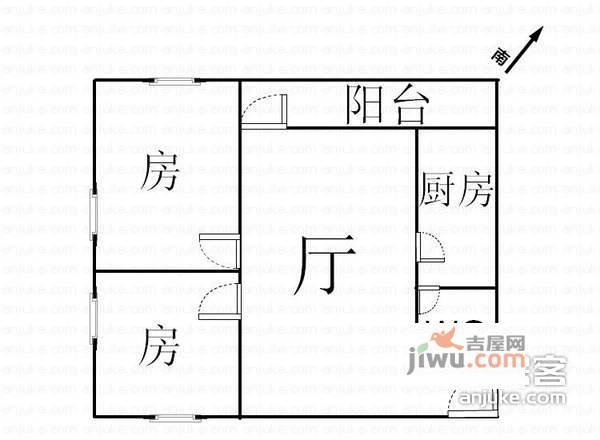 芬芳小区2室1厅1卫72㎡户型图