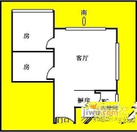 隆庆社区2室1厅1卫80㎡户型图