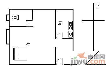 桂花岗小区2室1厅1卫72㎡户型图