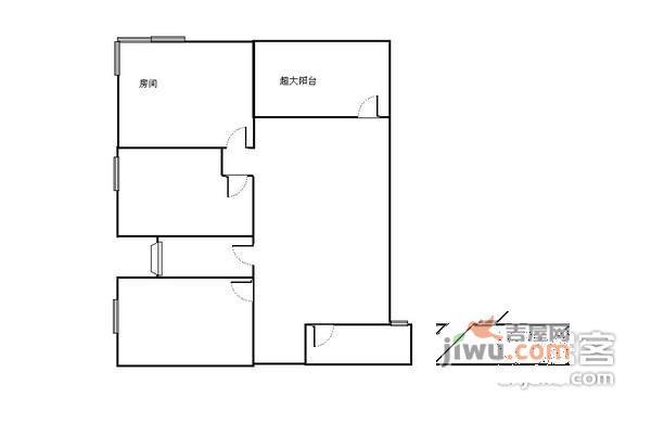 广州白天鹅花园东区3室2厅1卫98㎡户型图