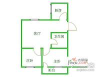 广州白天鹅花园东区3室1厅1卫123㎡户型图
