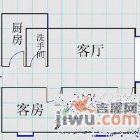 广州白天鹅花园东区2室2厅1卫73㎡户型图