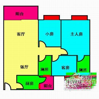 星城格调3室2厅2卫103㎡户型图