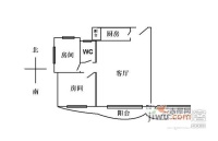 畔江花园2室2厅1卫91㎡户型图