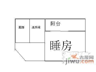 环宇花园文景阁1室1厅1卫32㎡户型图