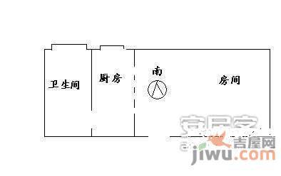 环宇花园文景阁1室1厅1卫32㎡户型图