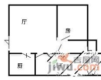 枫丹雅筑2室2厅1卫58㎡户型图