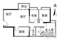 聚雅苑3室2厅2卫121㎡户型图