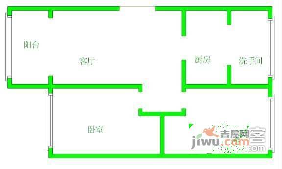 汇美苑2室2厅1卫102㎡户型图