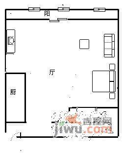 时代YOU公寓1室1厅1卫73㎡户型图