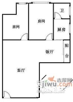 昌岗东电信大厦2室1厅1卫户型图