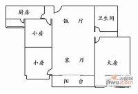 雍雅园3室2厅1卫85㎡户型图