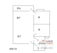 冠军小区2室1厅1卫75㎡户型图