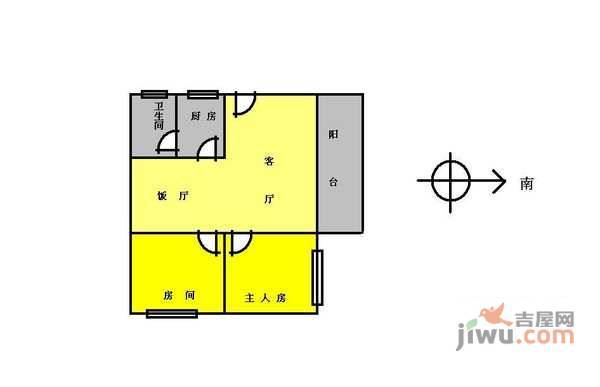 五芳苑2室2厅1卫户型图