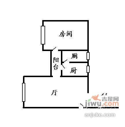 芳村大道东路小区1室1厅1卫户型图