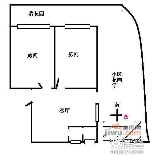 建设三马路小区3室2厅1卫户型图