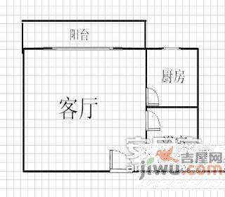 建设三马路小区1室0厅1卫21㎡户型图