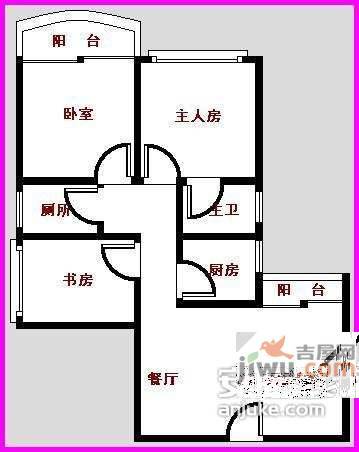 宏宇广场二期罗马假日3室2厅2卫121㎡户型图